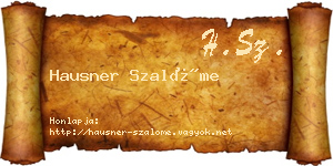 Hausner Szalóme névjegykártya